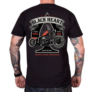 Motoros póló BLACK HEART Orange Chopper