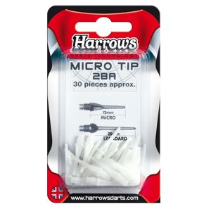 Darts nyílhegy Harrows Micro 2BA fehér 30 db